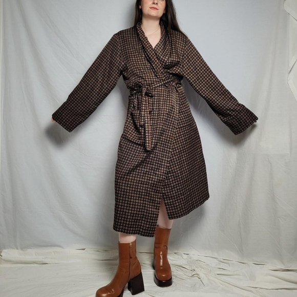 Vintage pattern smoking dressing gown/robe - Picture 6 of 7